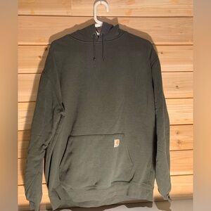 Carhartt Dark Green Hoodie Sweatshirt Size XL. Faded Vintage Look